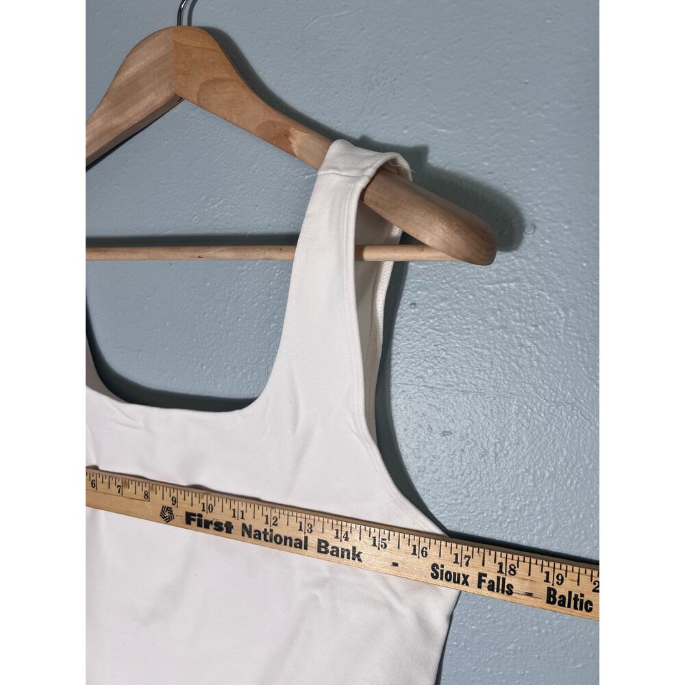 Pact Organic Cotton Sz L Cropped Tank Ivory New Capsule Basic Minimalist Layer - Picture 2 of 5